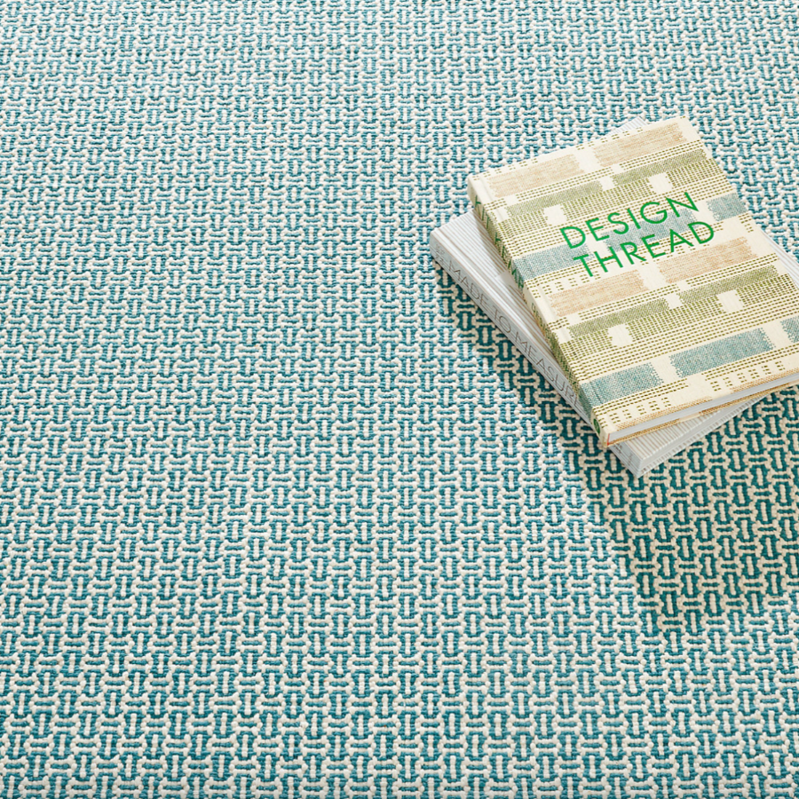 Miss Muffet Teal Handwoven Cotton Rug at Home Smith