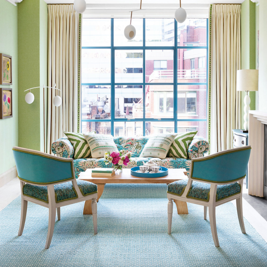 Miss Muffet Teal Handwoven Cotton Rug at Home Smith