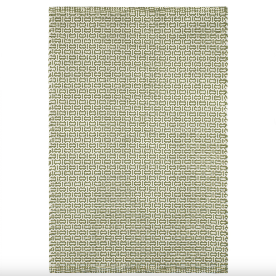 Miss Muffet Olive Handwoven Cotton Rug at Home Smith