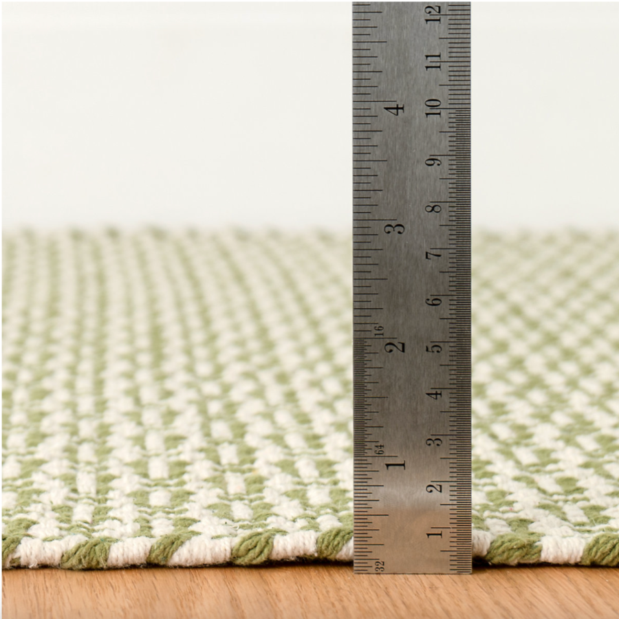 Miss Muffet Olive Handwoven Cotton Rug at Home Smith