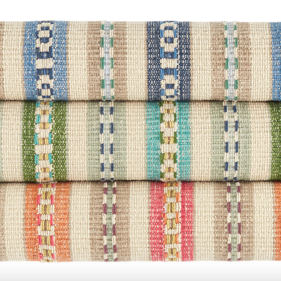 Long Slade Indigo Handwoven Cotton Rug at Home Smith