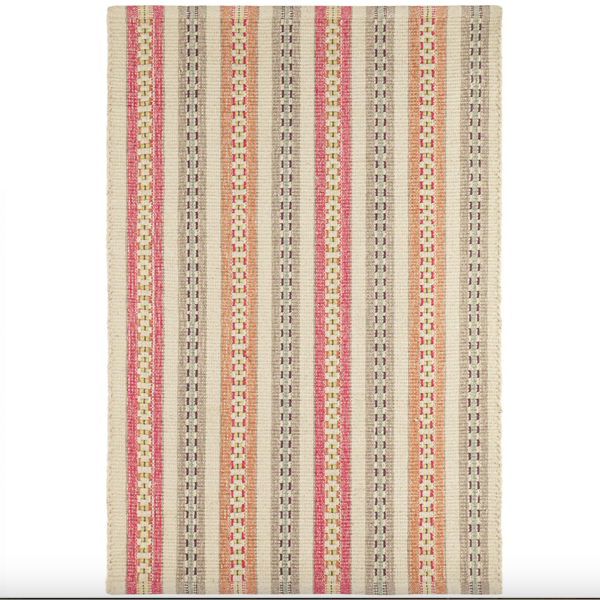 Long Slade Spice Handwoven Cotton Rug at Home Smith
