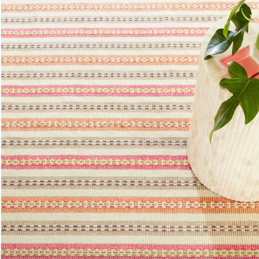 Long Slade Spice Handwoven Cotton Rug at Home Smith
