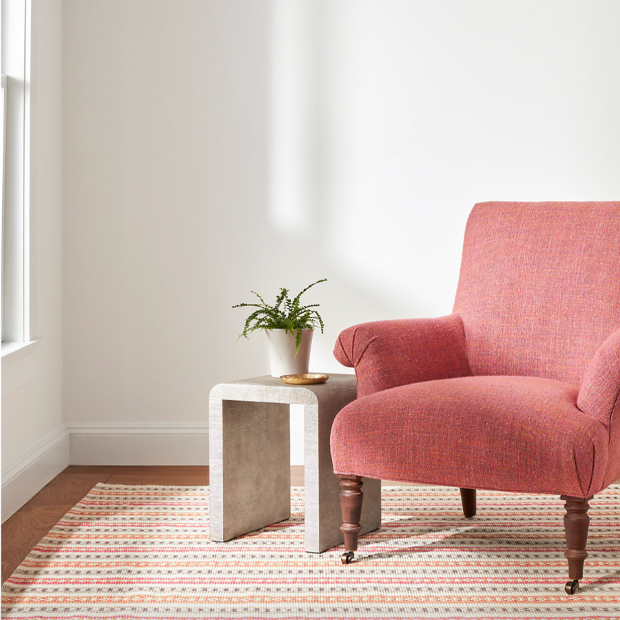 Long Slade Spice Handwoven Cotton Rug at Home Smith