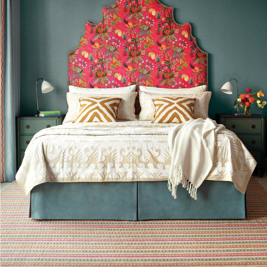 Long Slade Spice Handwoven Cotton Rug at Home Smith