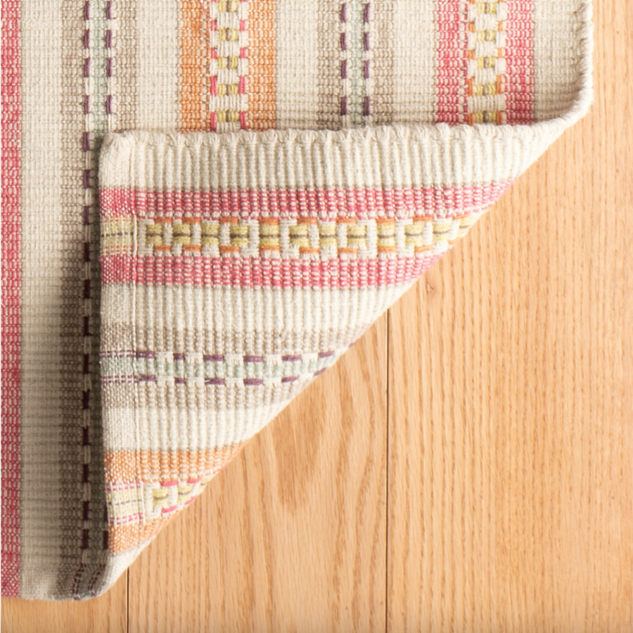 Long Slade Spice Handwoven Cotton Rug at Home Smith