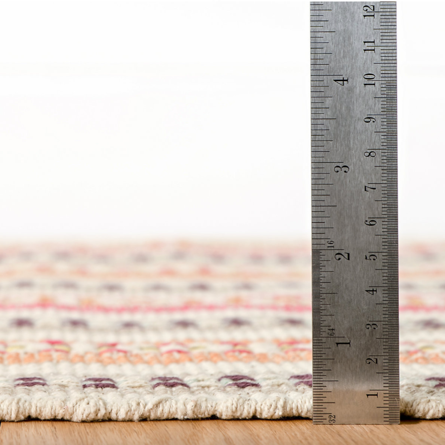 Long Slade Spice Handwoven Cotton Rug at Home Smith