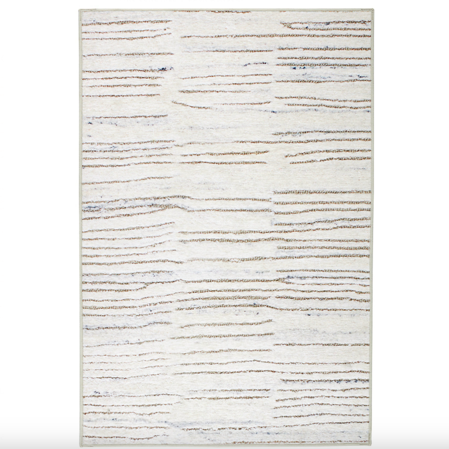Avery Oatmeal Machine Washable Rug at Home Smith