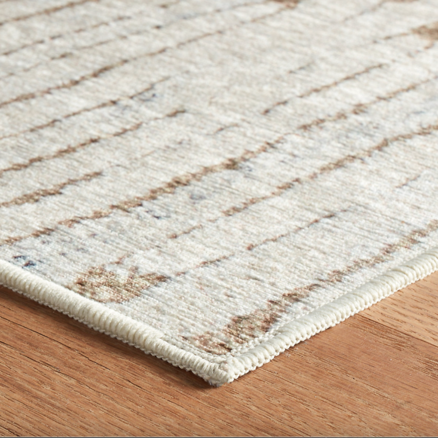 Malone Oatmeal Machine Washable Rug at Home Smith