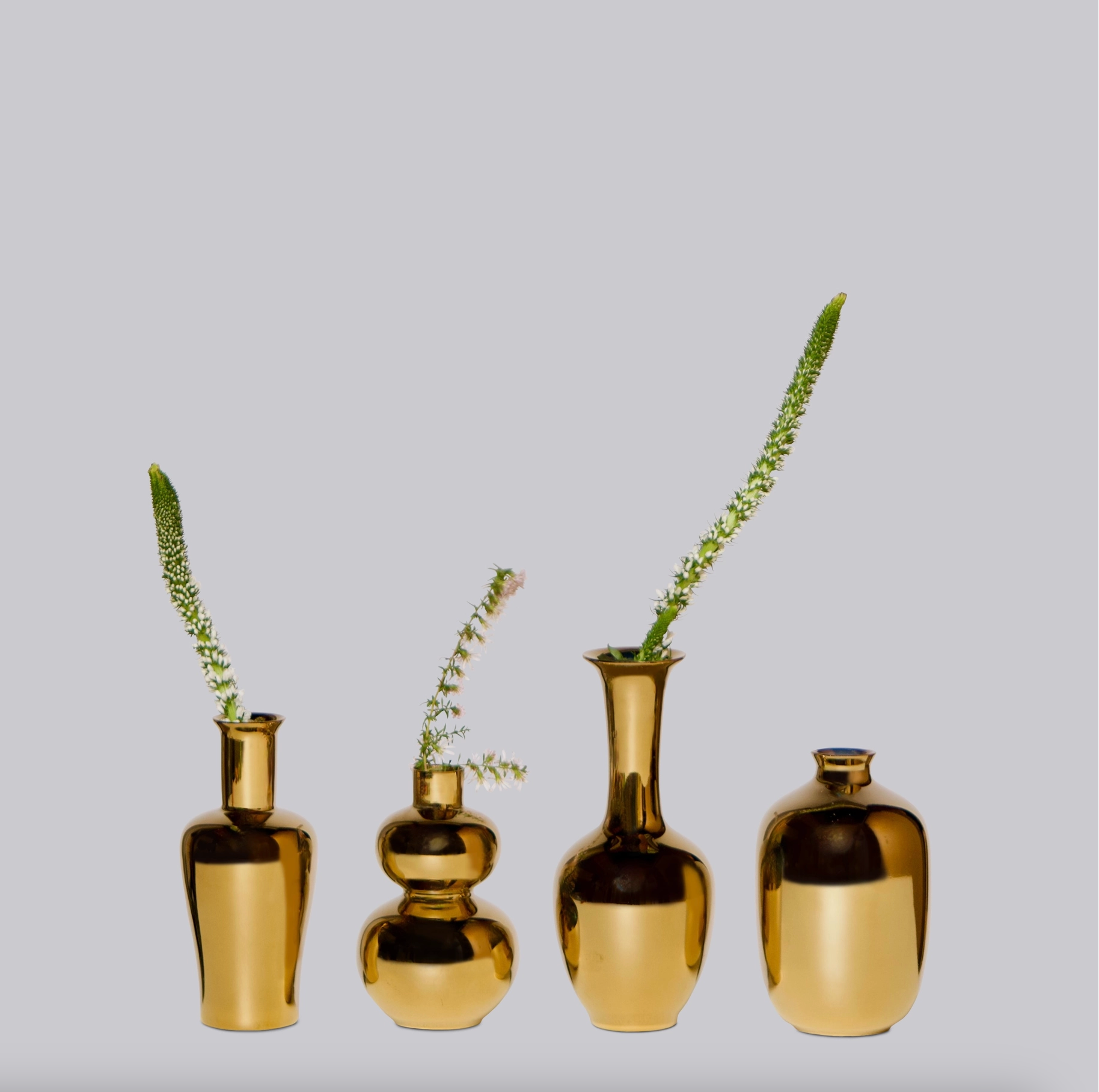Gold Porcelain Mini Vases