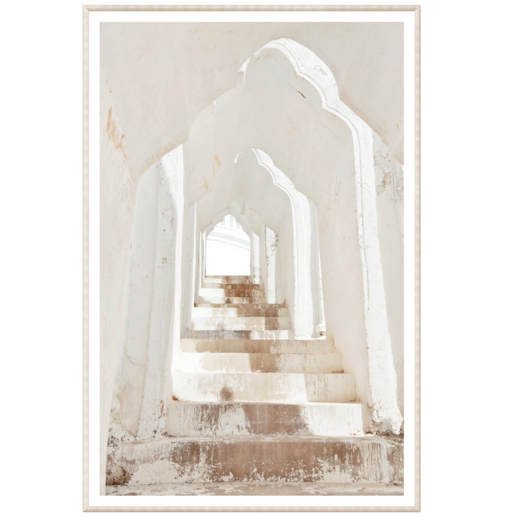 White Pagoda Myanmar framed architectural photograph at Home Smith