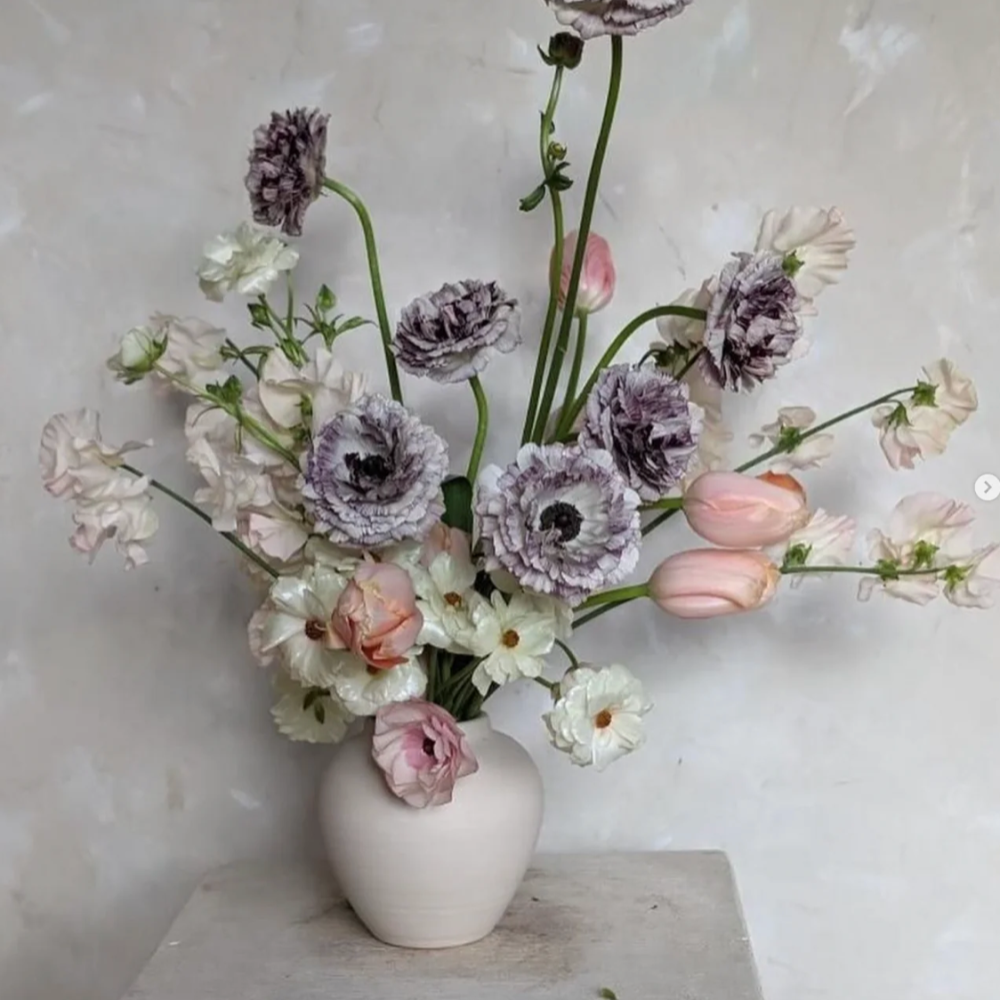 textured ceramic pots for floral at Home Smith