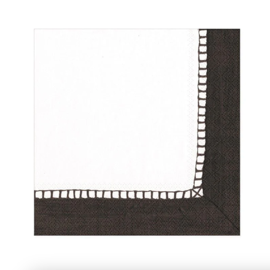 Linen Border Paper Cocktail Napkins at Home Smith