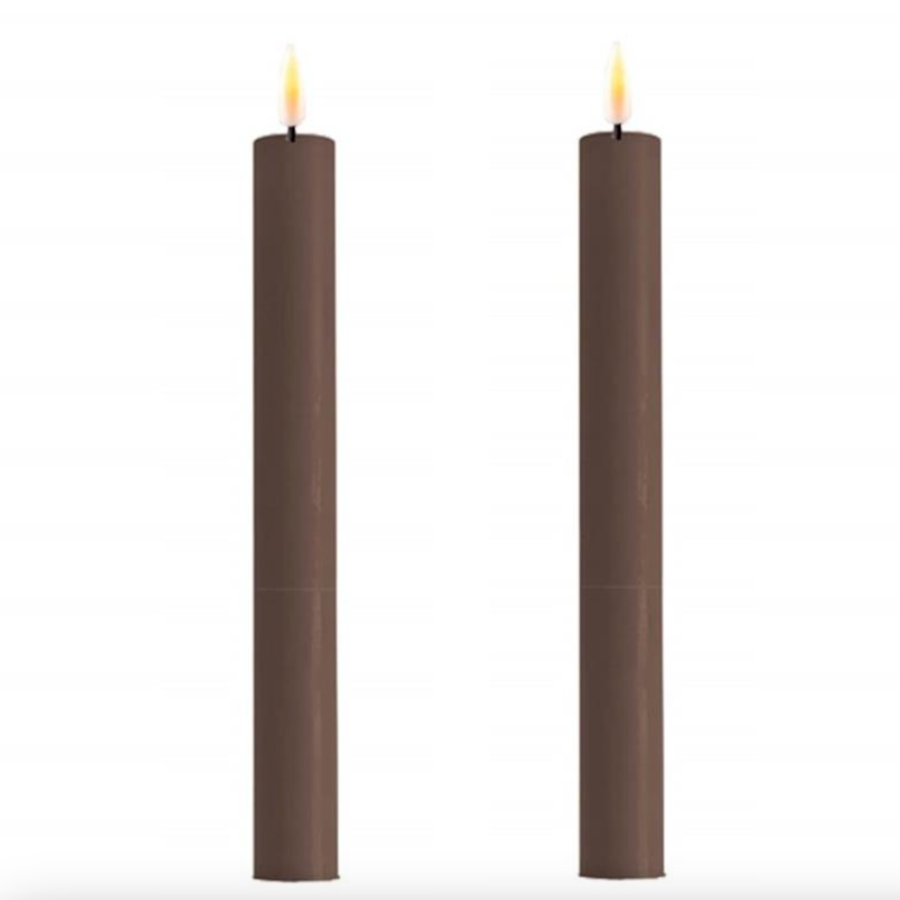 Deluxe LED Flameless Tapers in Mocca at Home Smith