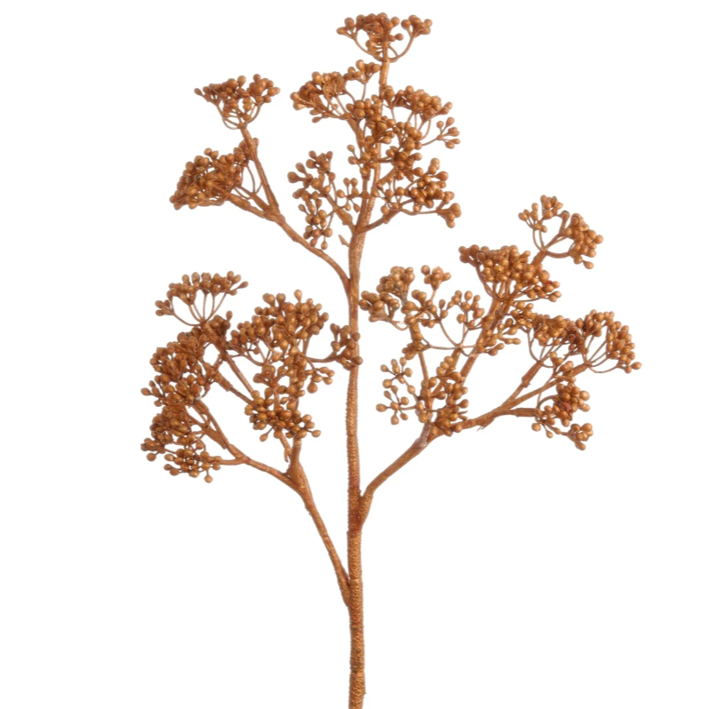 Mini Berry Spray in Antique Gold at Home Smith