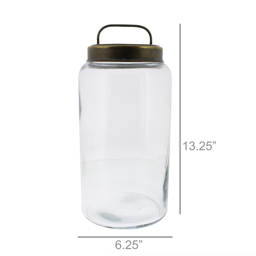 archer glass storage canister size measurements and details at Home Smith