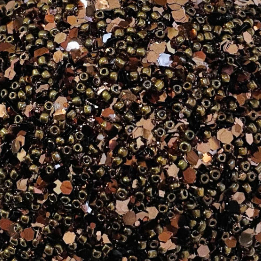 Copper Glitter Beaded Ornaments at Home Smith