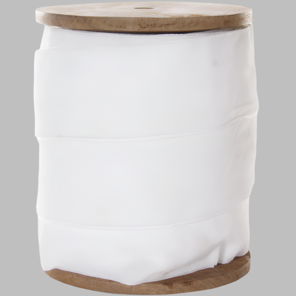 White Antiqued Velvet Ribbon at Home Smith