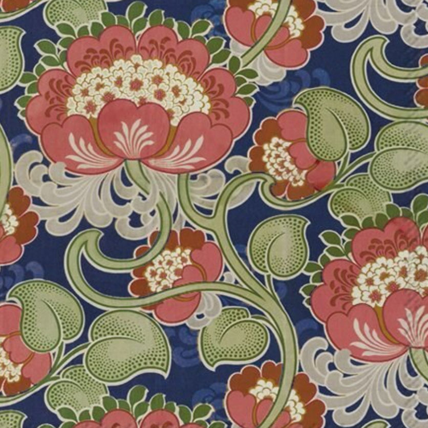 pattern detail of retro flowers napkin at Home Smith