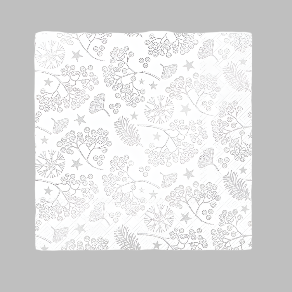 Bright Winter Branches Cocktail paper napkins at Home Smith
