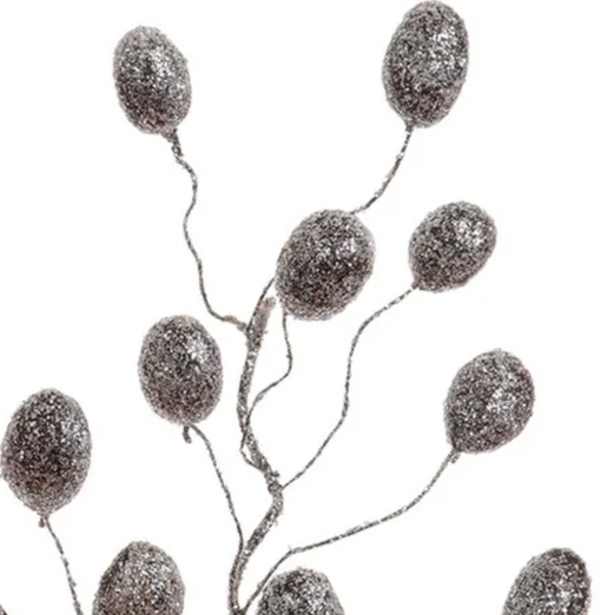 Silver Sparkle Pod Branch - Home Smith