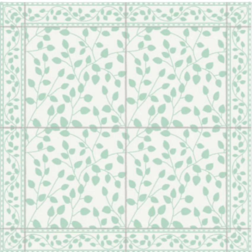 Adama Leaves Vinyl Mat in Green at Home Smith