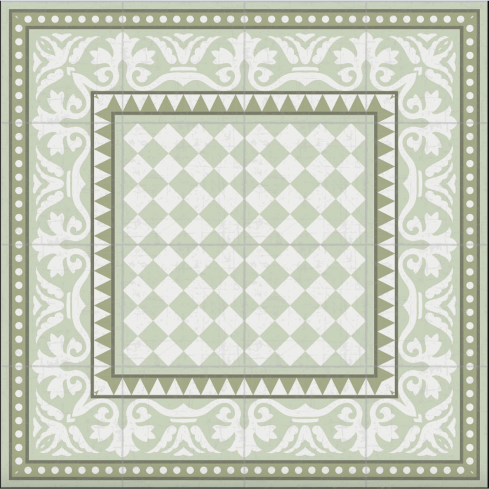 Adama Venecian Square Vinly Mat Rug at Home Smith