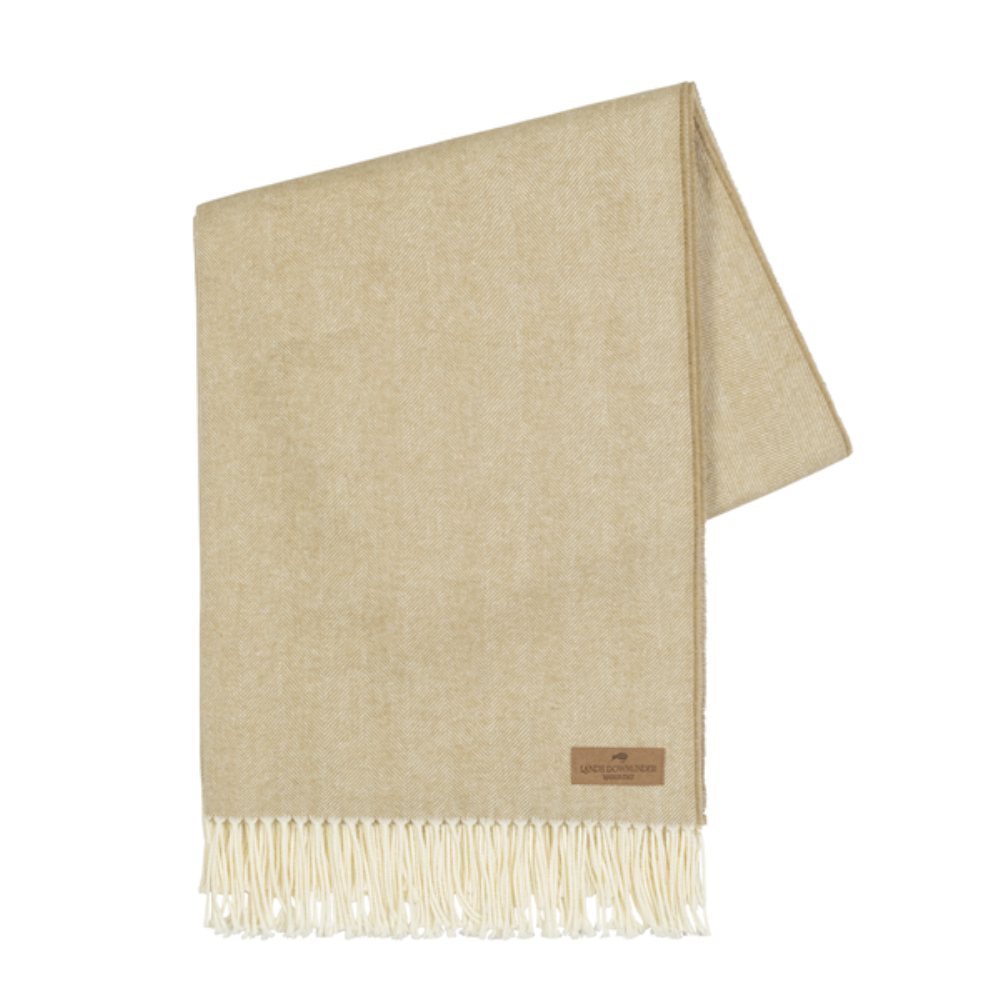 Herringbone throw in White Truffle from Lands DOwnunder at Home Smith