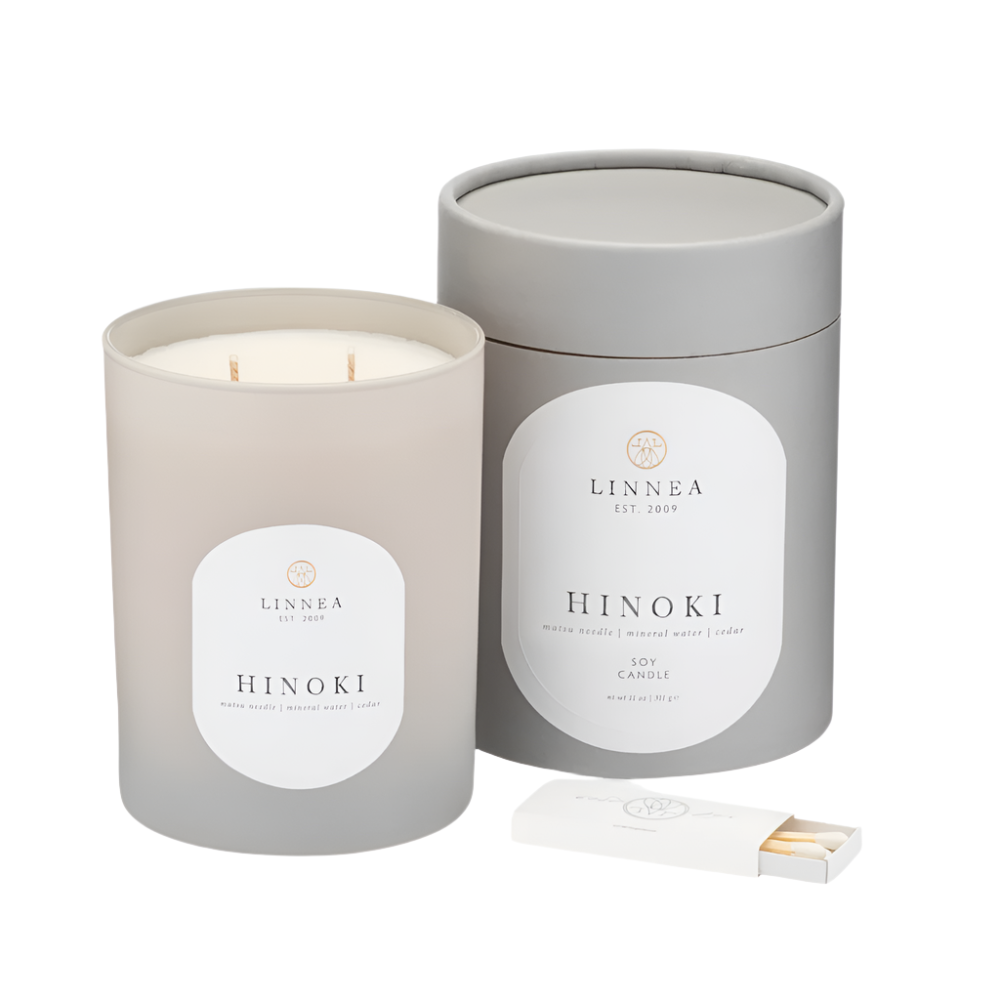 Linnea Soy Scented Candle in Hinoki at Home Smith