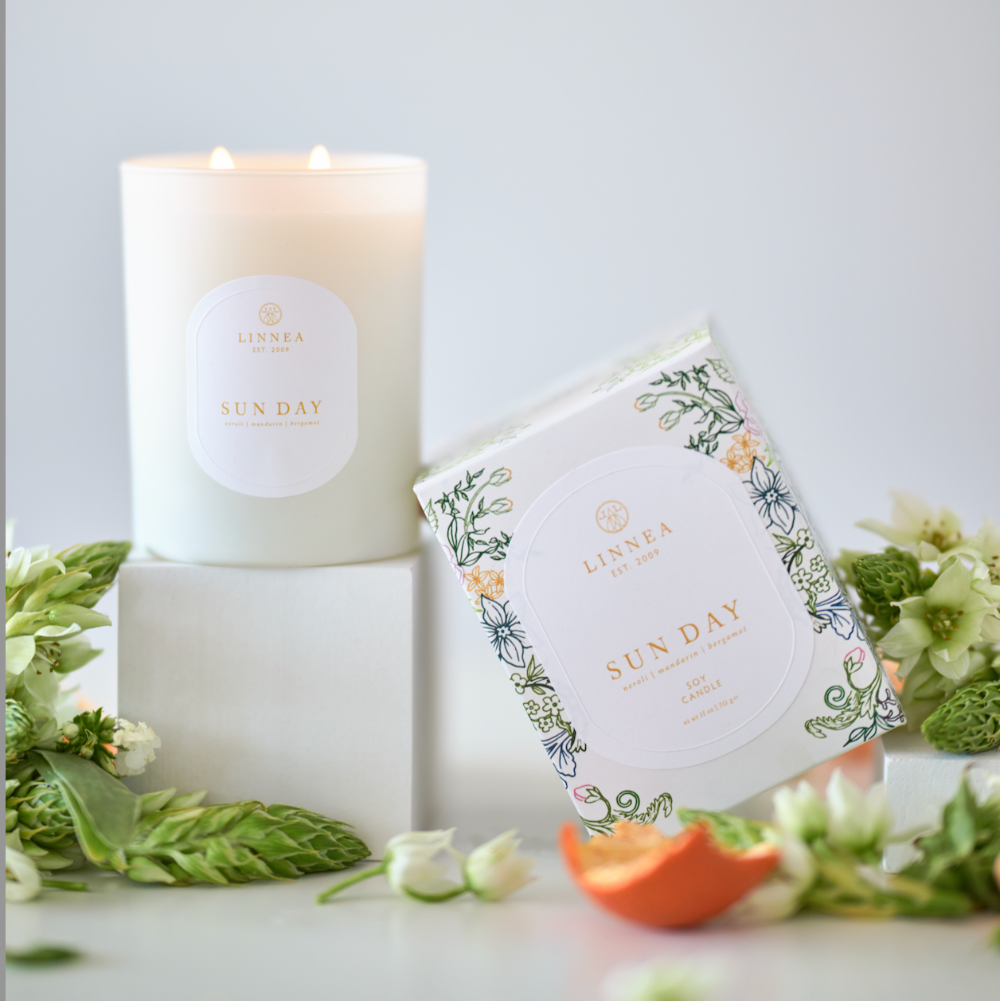 Sun Day Scented Soy Candle at Home Smith