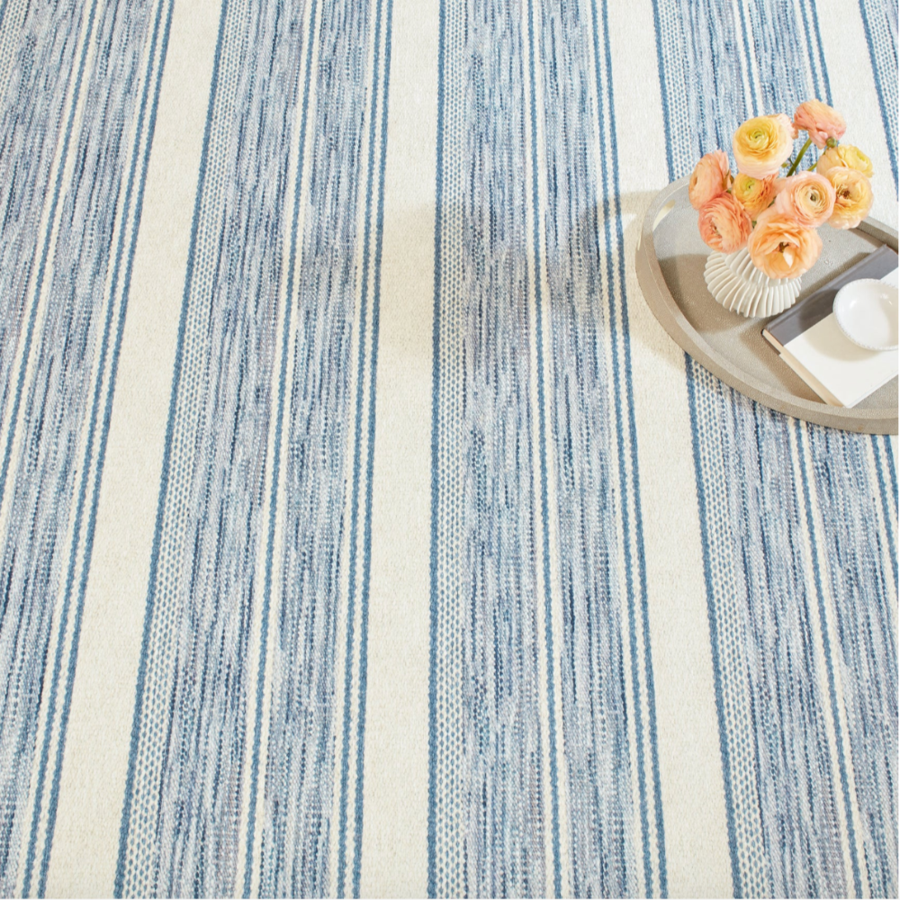 Ellington Blue Machine Washable Rug