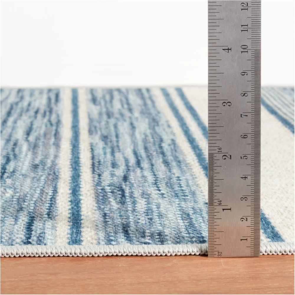 Ellington Blue Machine Washable Rug