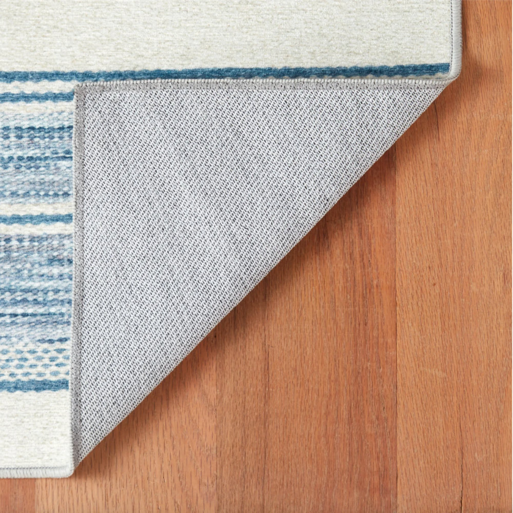 Ellington Blue Machine Washable Rug