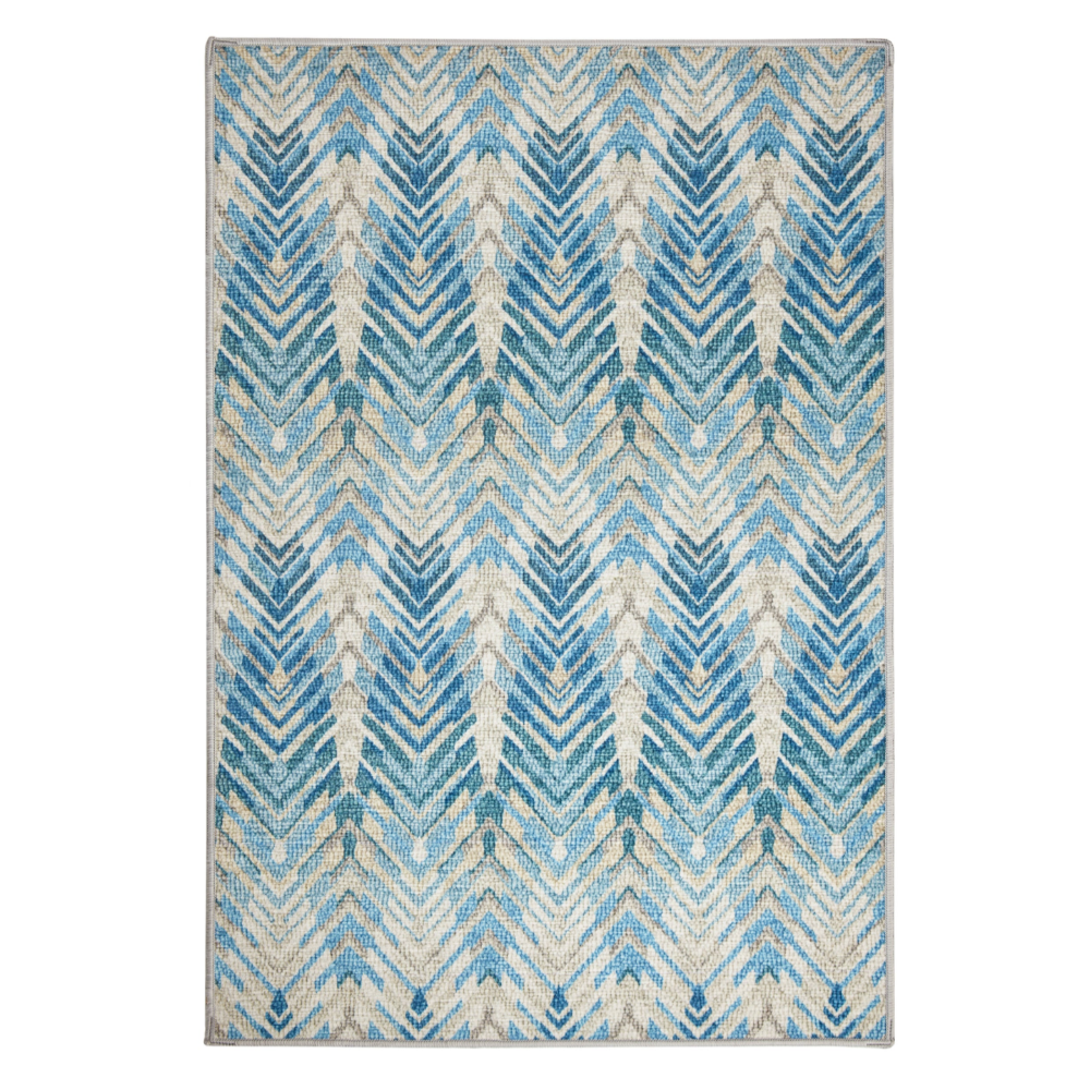 Tapis lavable en machine vert cobalt Always Greener