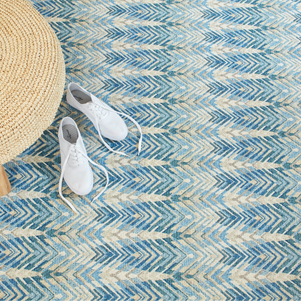 Tapis lavable en machine vert cobalt Always Greener