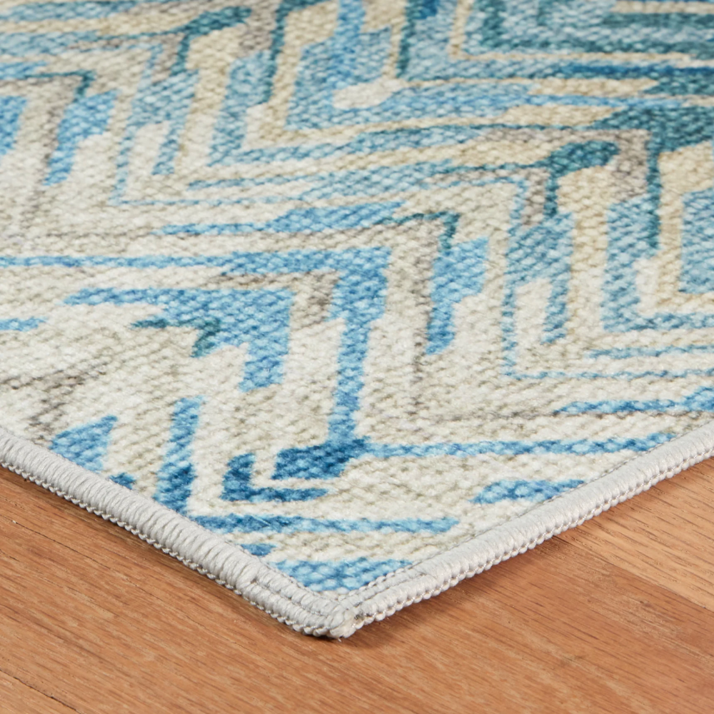 Tapis lavable en machine vert cobalt Always Greener