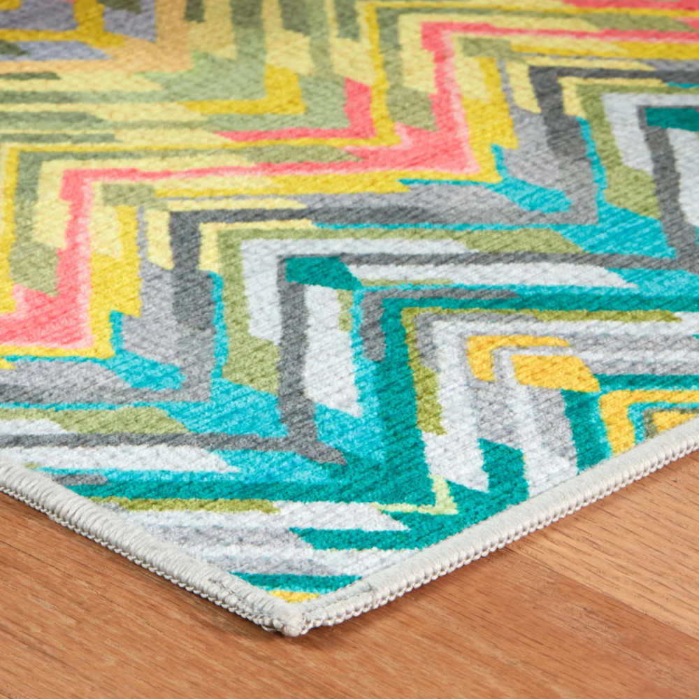 Tapis lavable en machine vert cobalt Always Greener