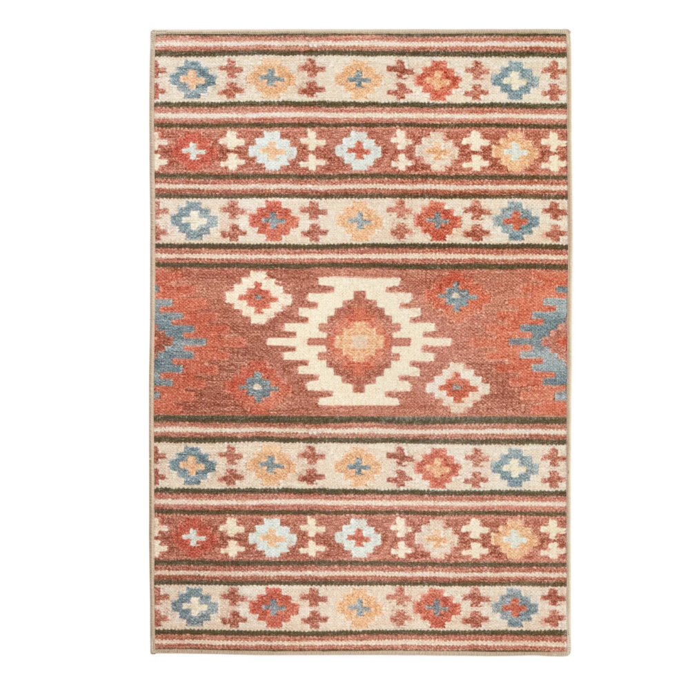 Tapis lavable en machine vert cobalt Always Greener