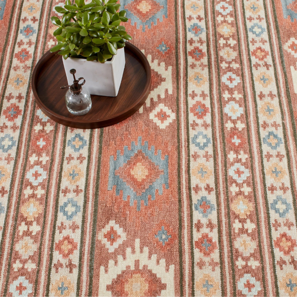 Tapis lavable en machine vert cobalt Always Greener