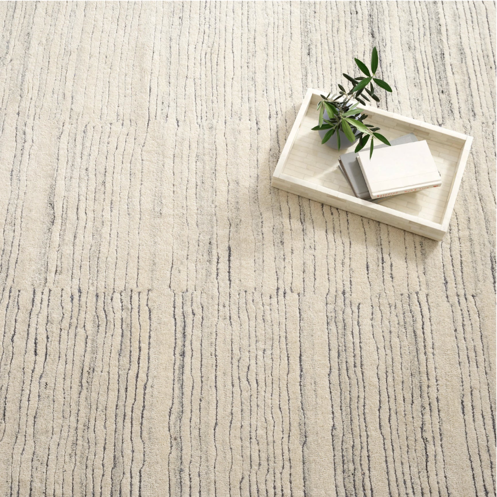 Tapis en laine touffeté avoine Avery