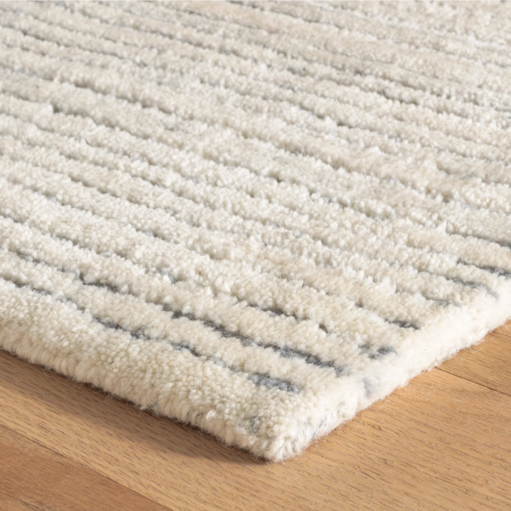 Tapis en laine touffeté avoine Avery