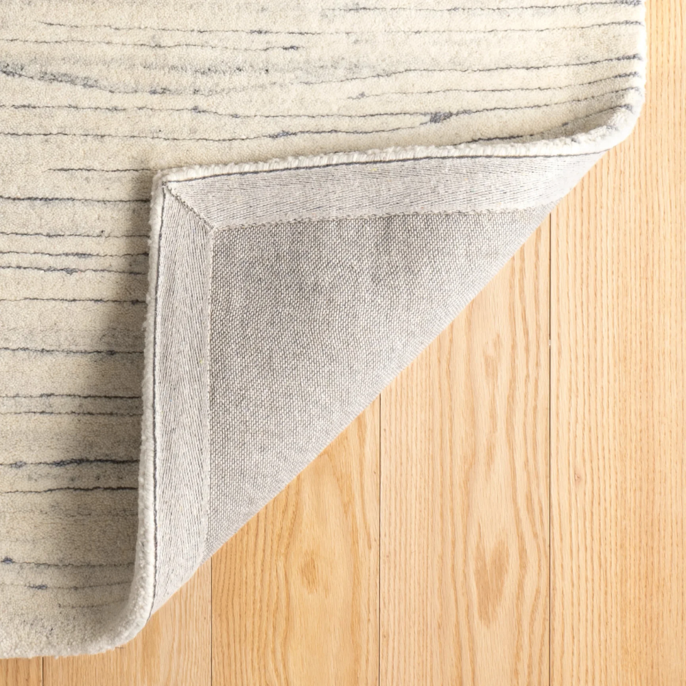 Tapis en laine touffeté avoine Avery