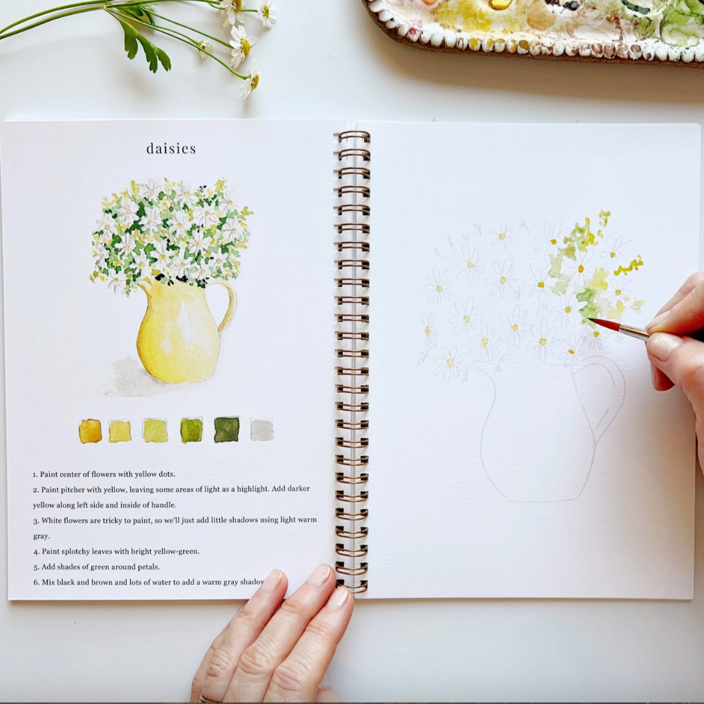 Floral Watercolour Workbook at Home Smith