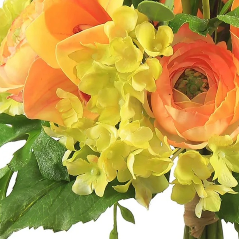 Detail of ranunculus bouquet at Home Smith