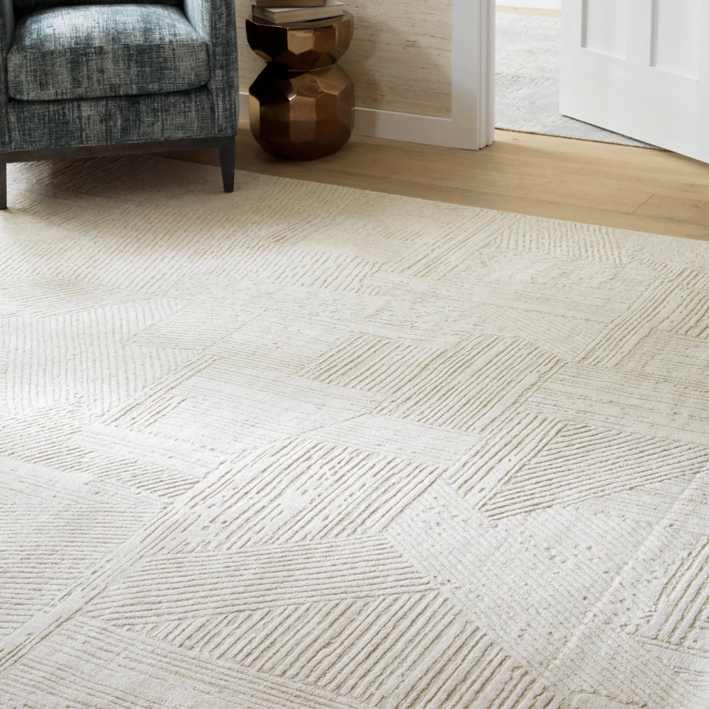 Tapis en laine tissée Kota Indigo