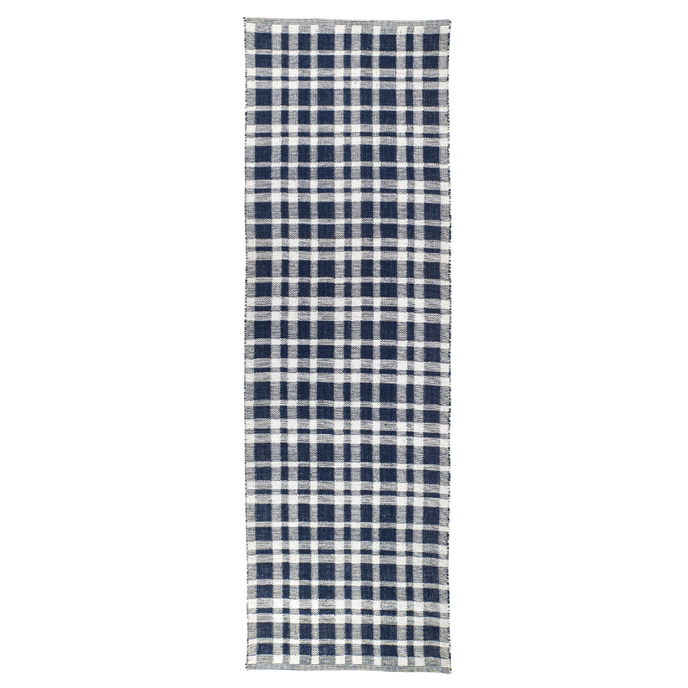 Tapis intérieur/extérieur noir Tattersall