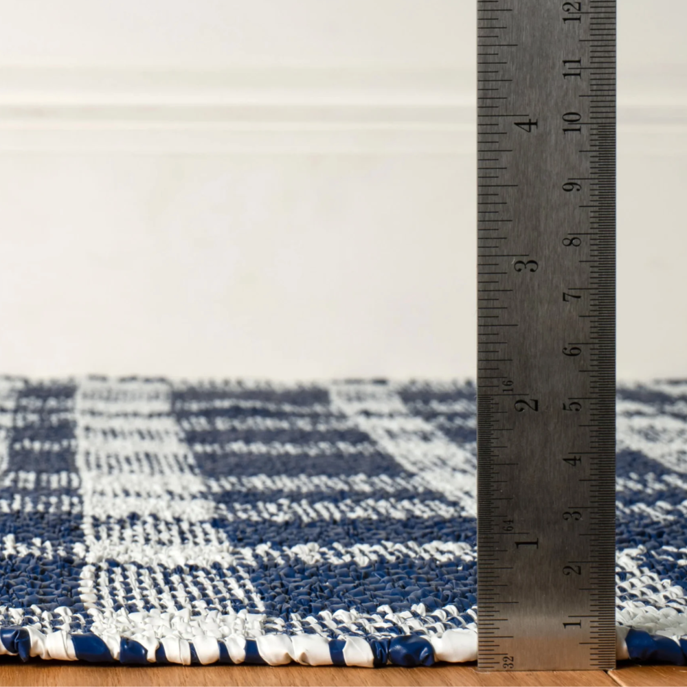 Tapis intérieur/extérieur noir Tattersall