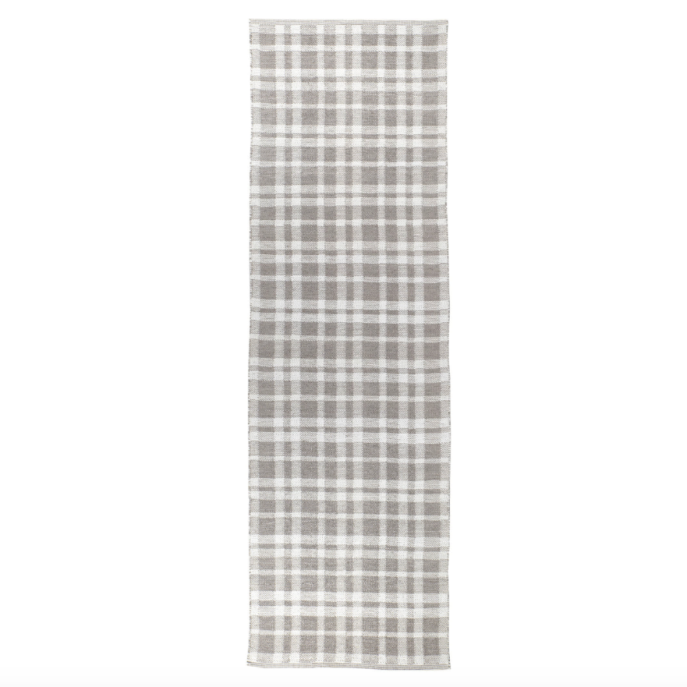 Tapis intérieur/extérieur noir Tattersall