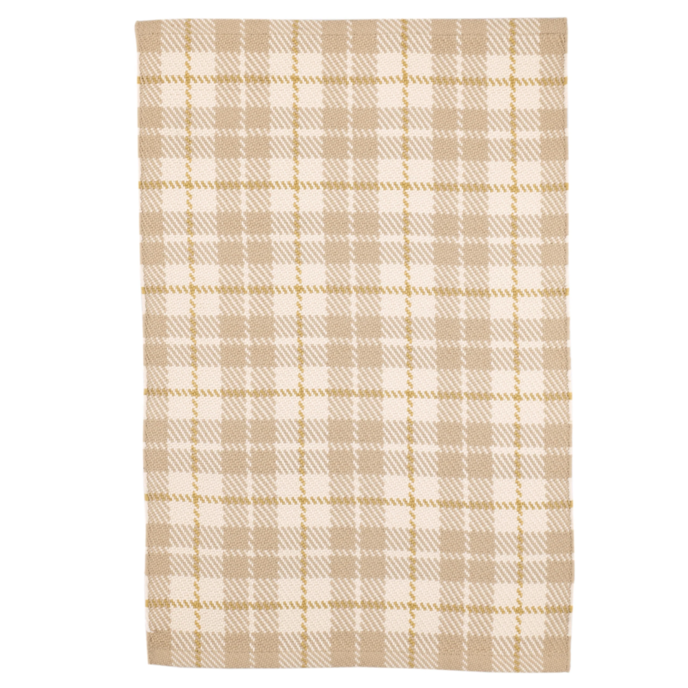 Lakeville Plaid Khaki Dash and Albert Indoor/Outdoor Rug at Home Smith