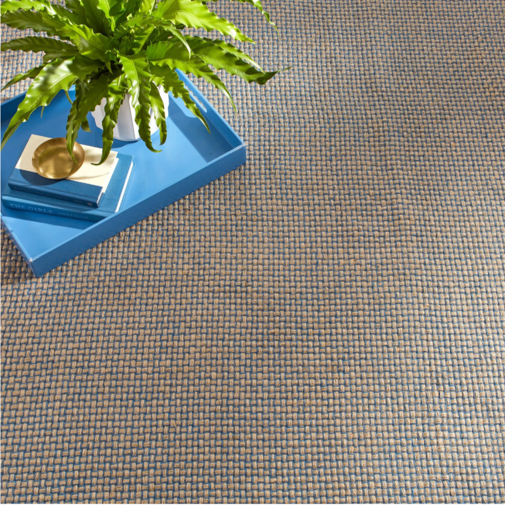 Donnie Navy Annie Selke Handwoven Jute Rug at Home Smith
